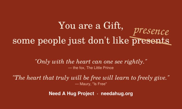 Card back: You are a gift