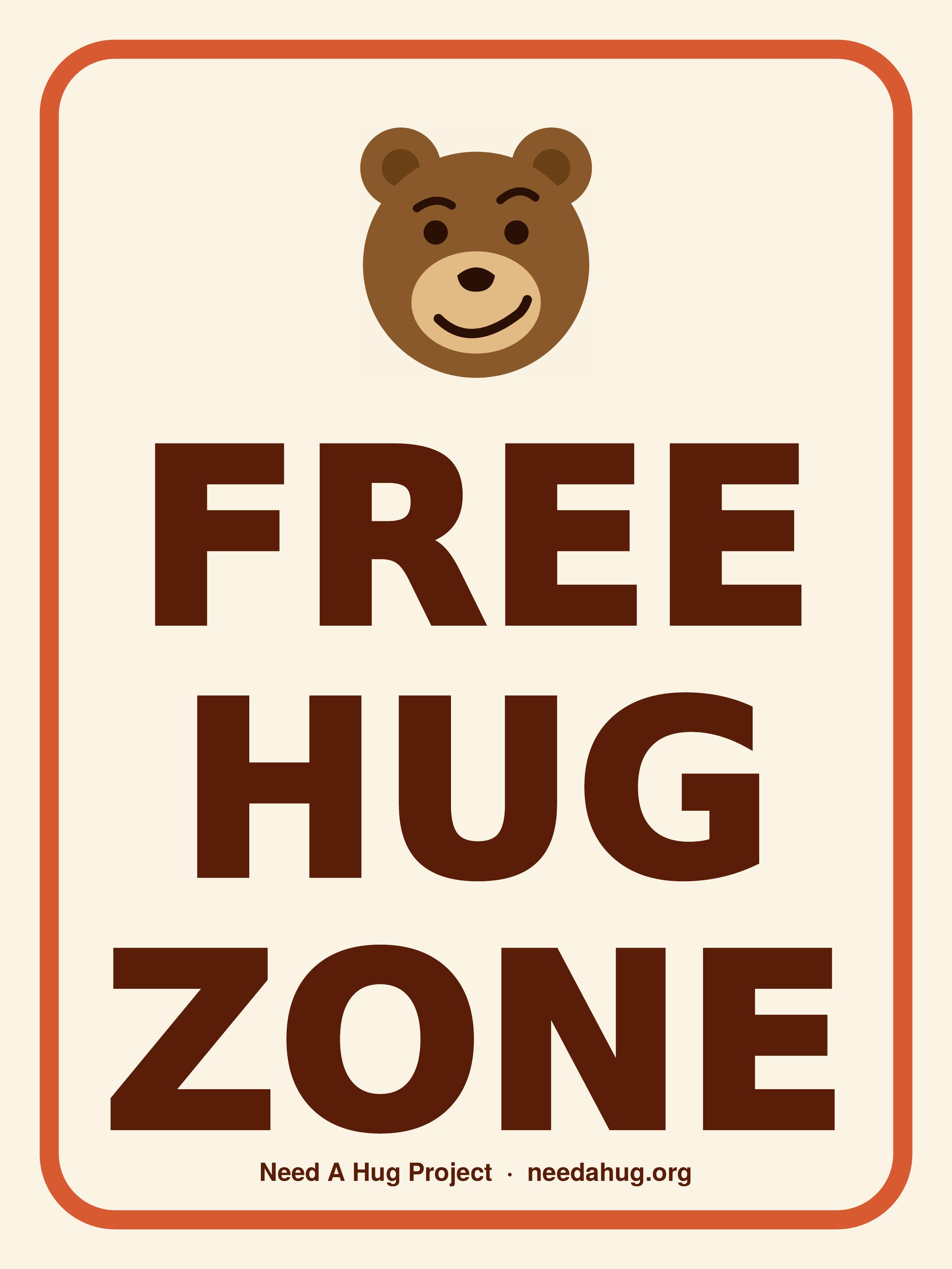Free Hug Zone sign